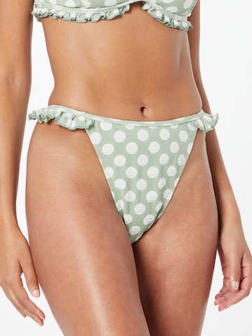 Slip costum de baie de la Nasty Gal pe verde: față