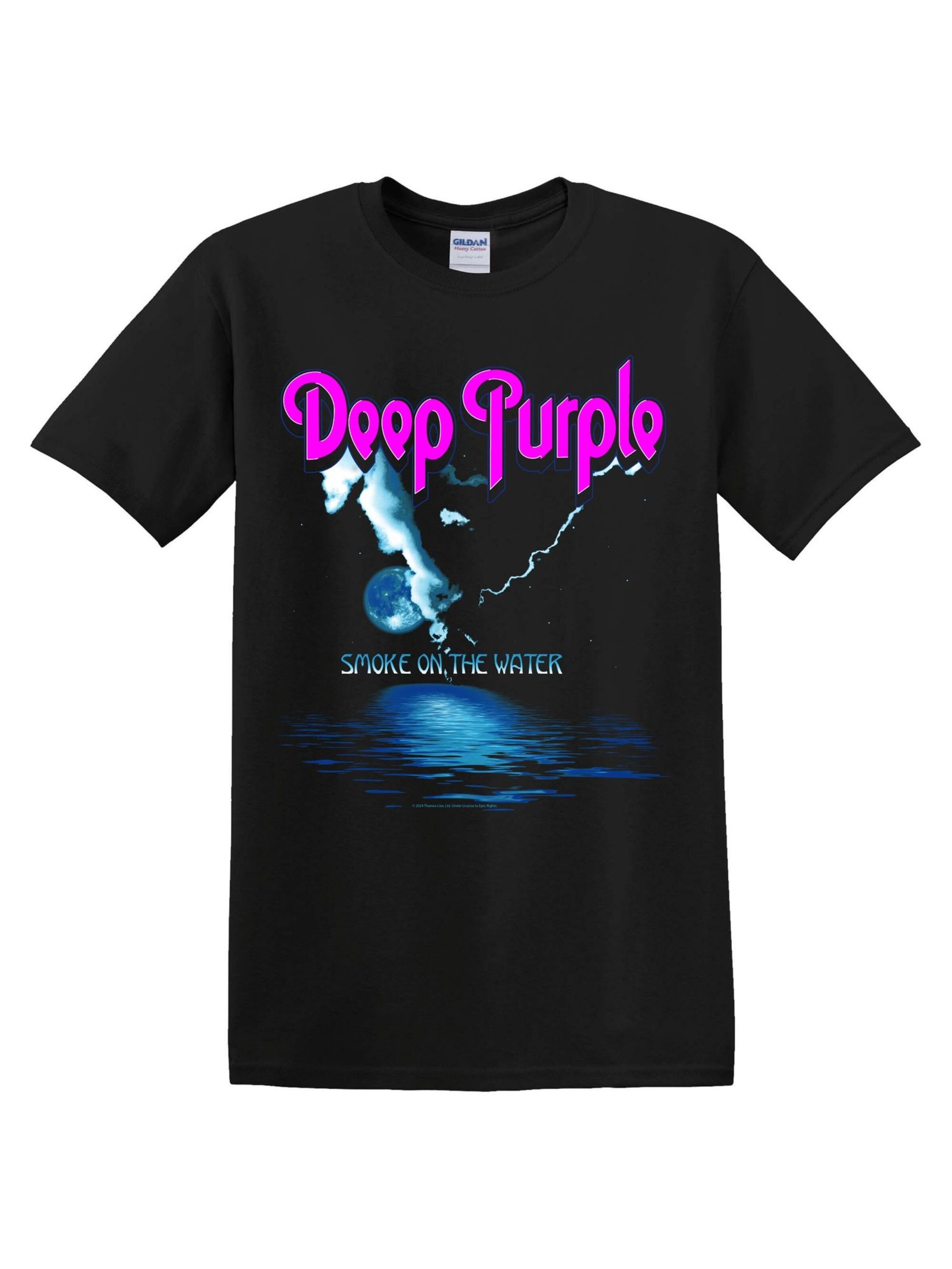 Maglietta 'Deep Purple - Smoke On The Water  T-Shirt' di Rockshirts in nero: frontale