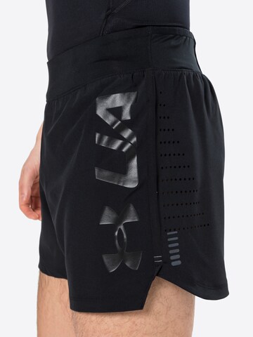 UNDER ARMOUR Regular Sportbroek 'Speedpocket' in Zwart