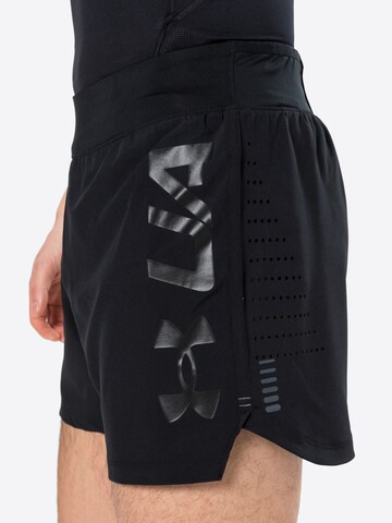 juoda UNDER ARMOUR Standartinis Sportinės kelnės 'Speedpocket'