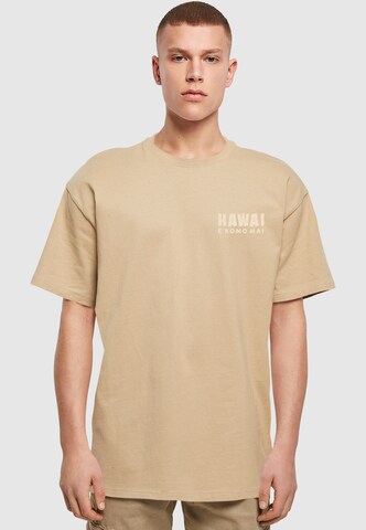 Merchcode Tričko 'Hawai' – hnědá: přední strana