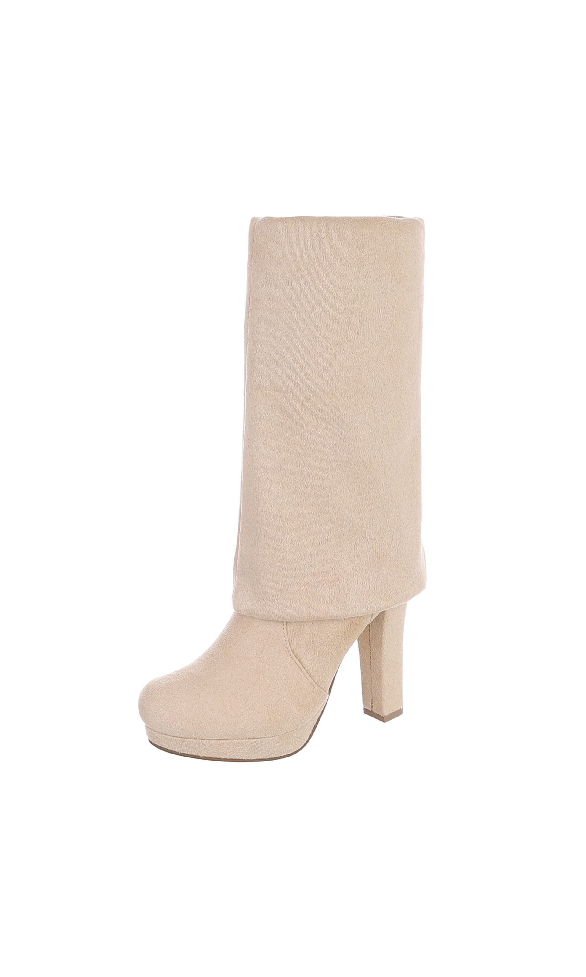 Ital-Design Overknees in Beige