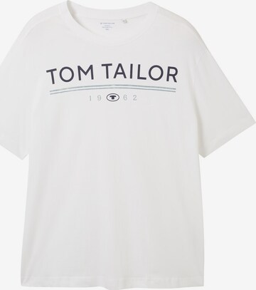 T-Shirt TOM TAILOR Men + en blanc : devant