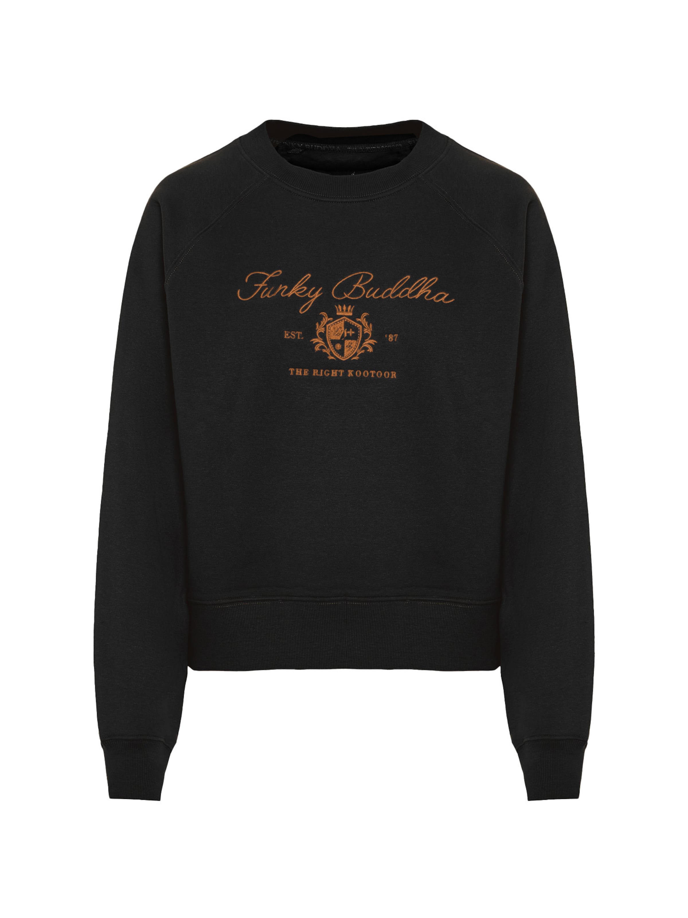 Sweat-shirt Funky Buddha en noir : devant