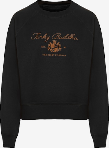 Funky Buddha Collegepaita värissä musta: etupuoli