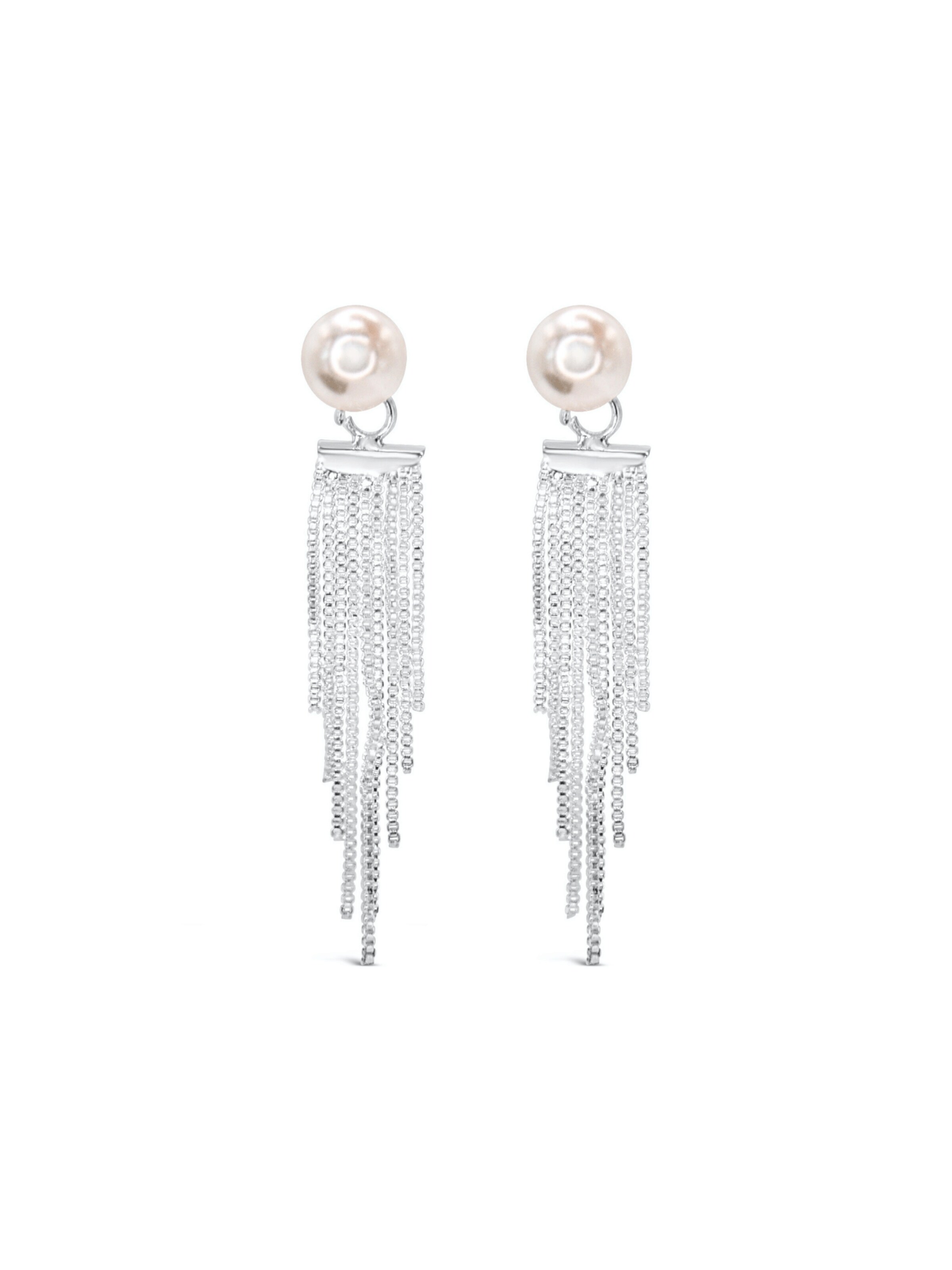ARS-ARGENTI Earrings 'PEARLY STRIP' in Silver: front