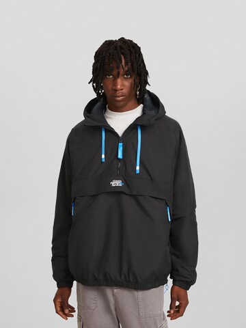 Bershka Between-Season Jacket in Black: front