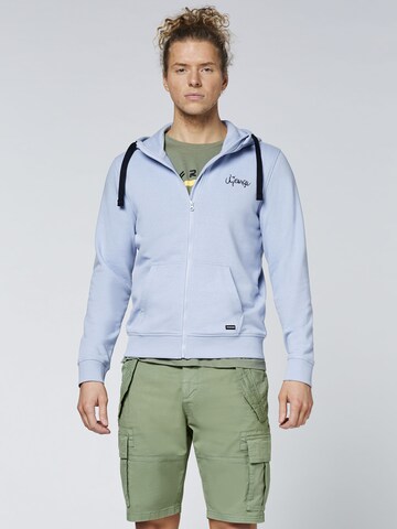 CHIEMSEE Zip-Up Hoodie in Blue: front