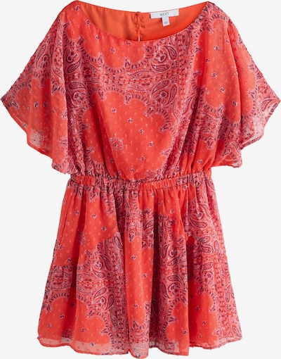 Next Ljetna haljina u tamno ljubičasta / narančasto crvena / prljavo bijela, Pregled proizvoda