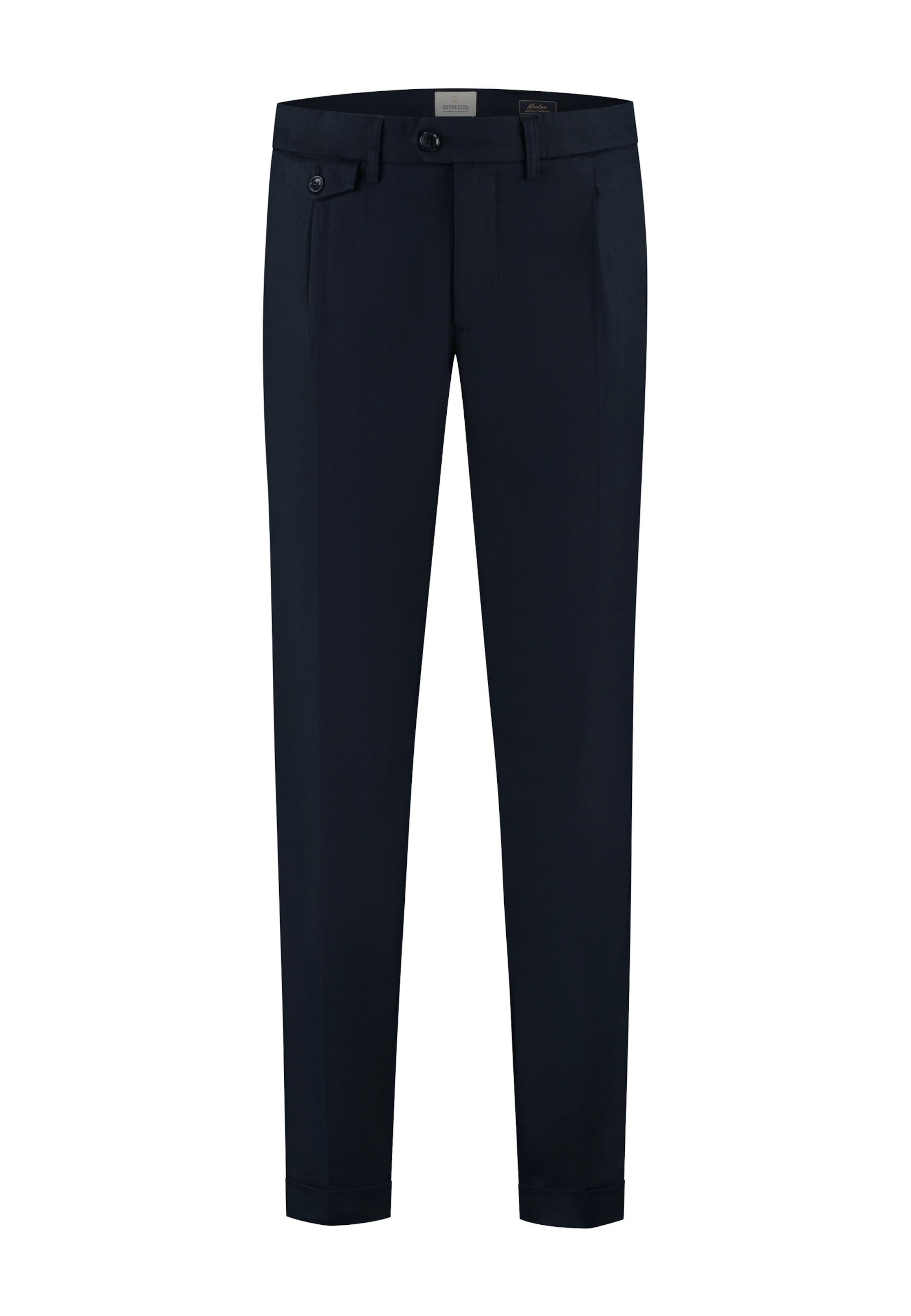 Regular Pantalon chino 'Marlon Pleat' Dstrezzed en bleu : devant
