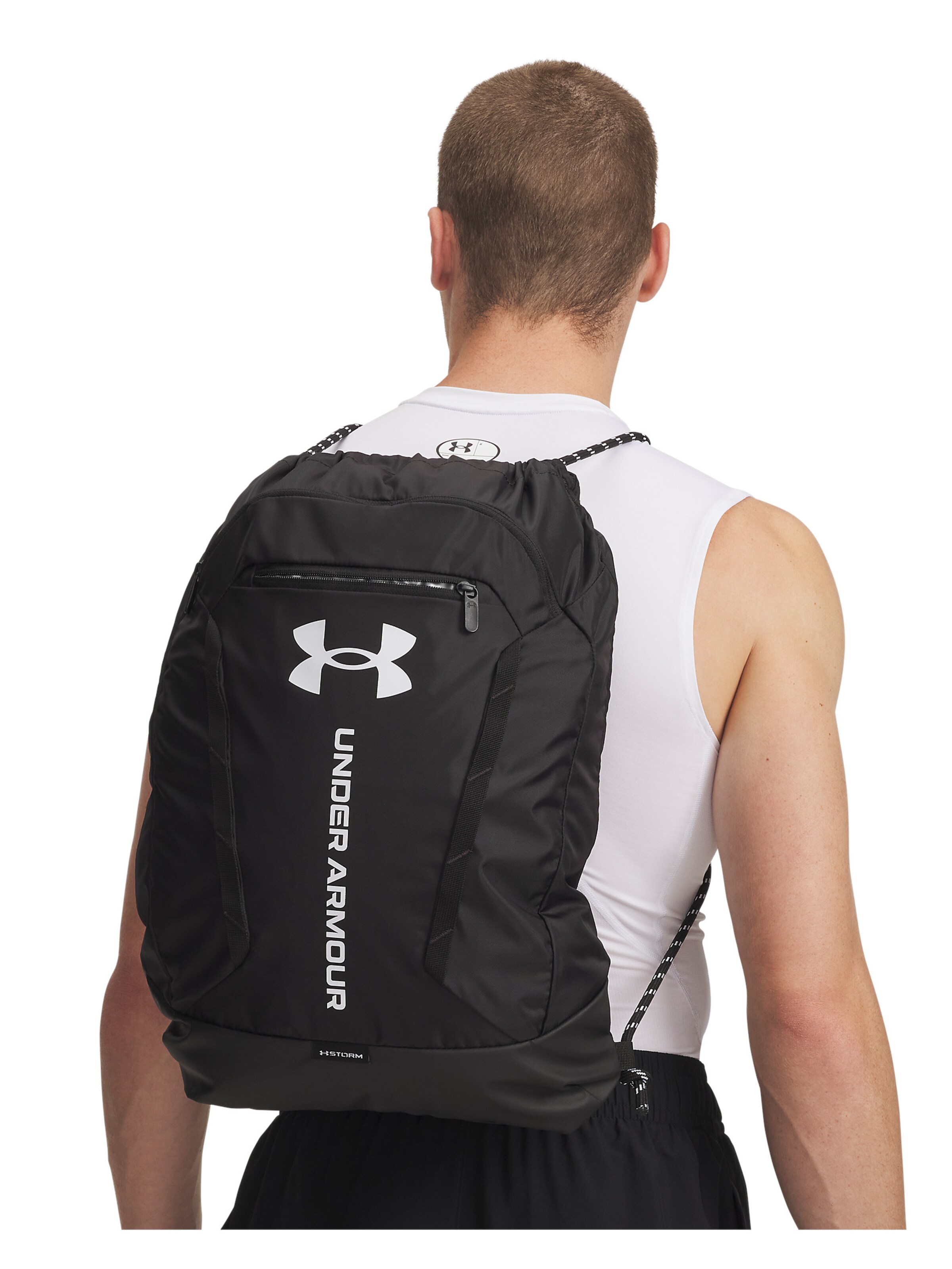 UNDER ARMOUR Sportturnbeutel 'Hustle' in Schwarz