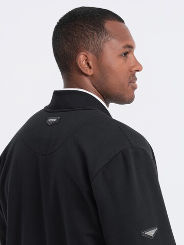 Ombre Sweat jacket 'OM-SSZP-0148' in Black
