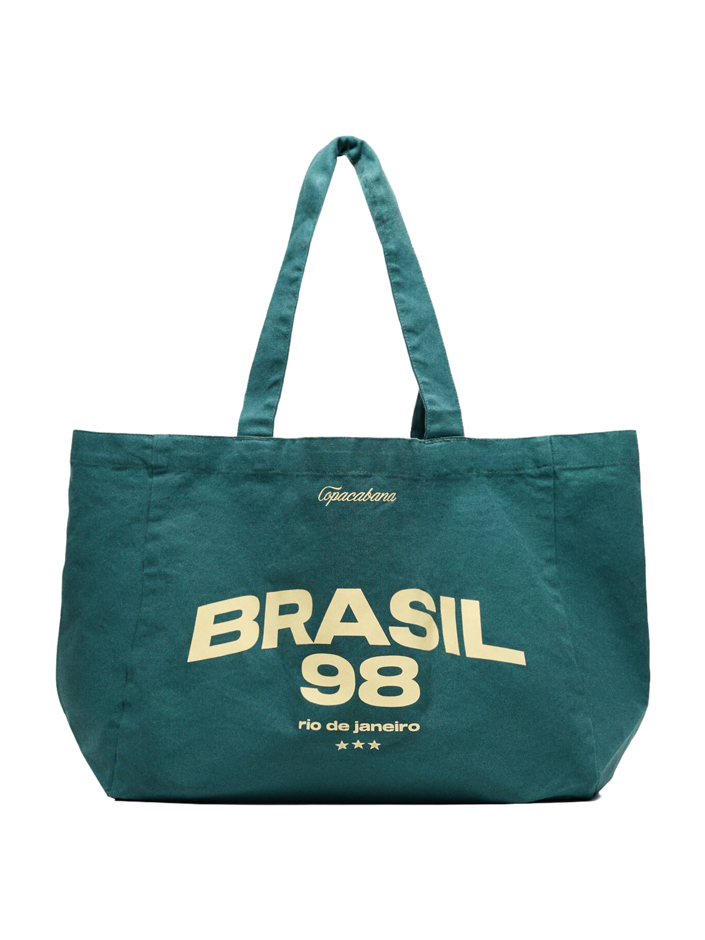 Bershka Nakupovalna torba 'BRASIL' | zelena barva: sprednja stran