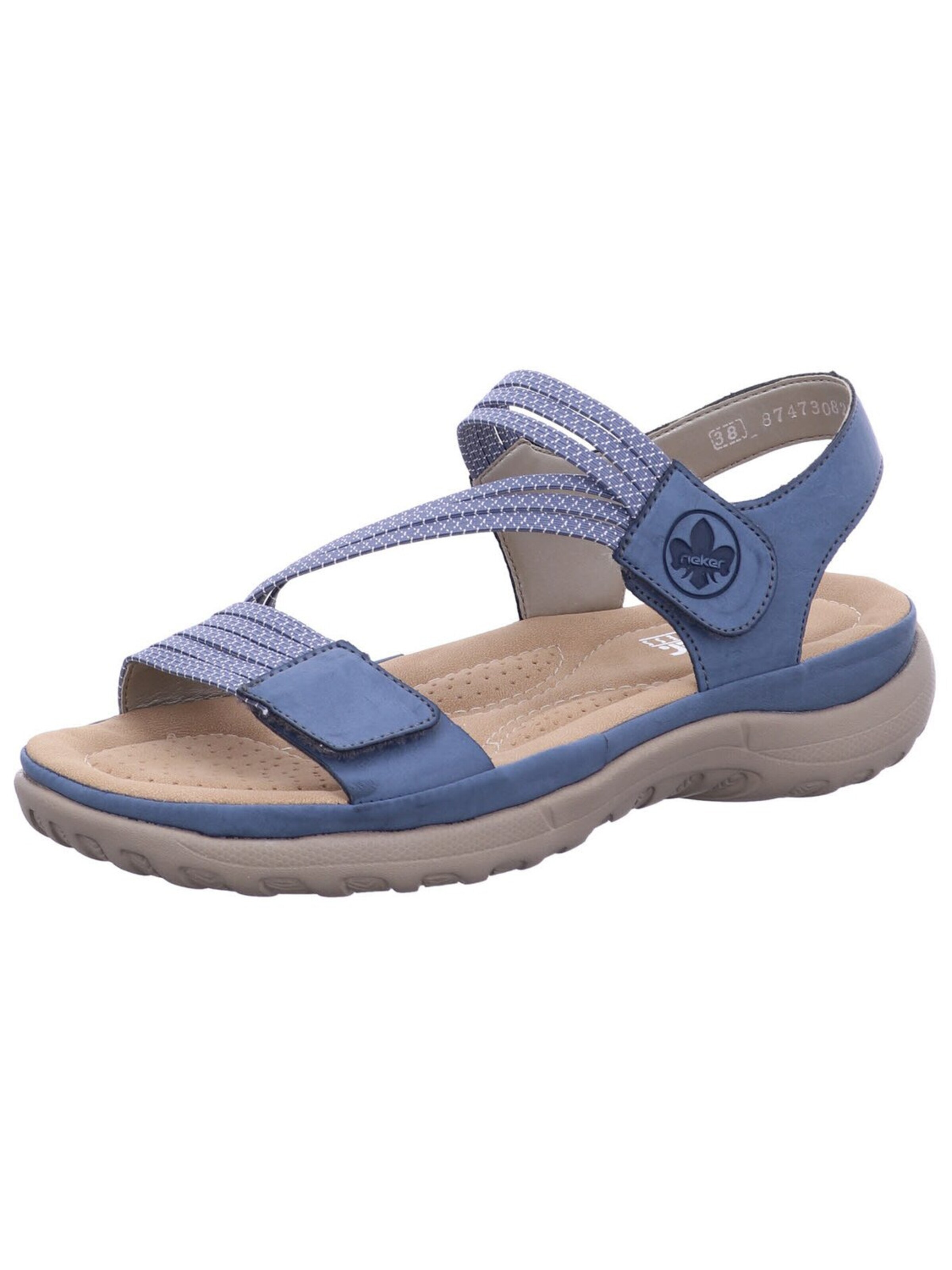 Rieker - Sandalias 'Sandalette Damen 64870 14 Kunststoff (Synthetik) in blau' en azul: frente