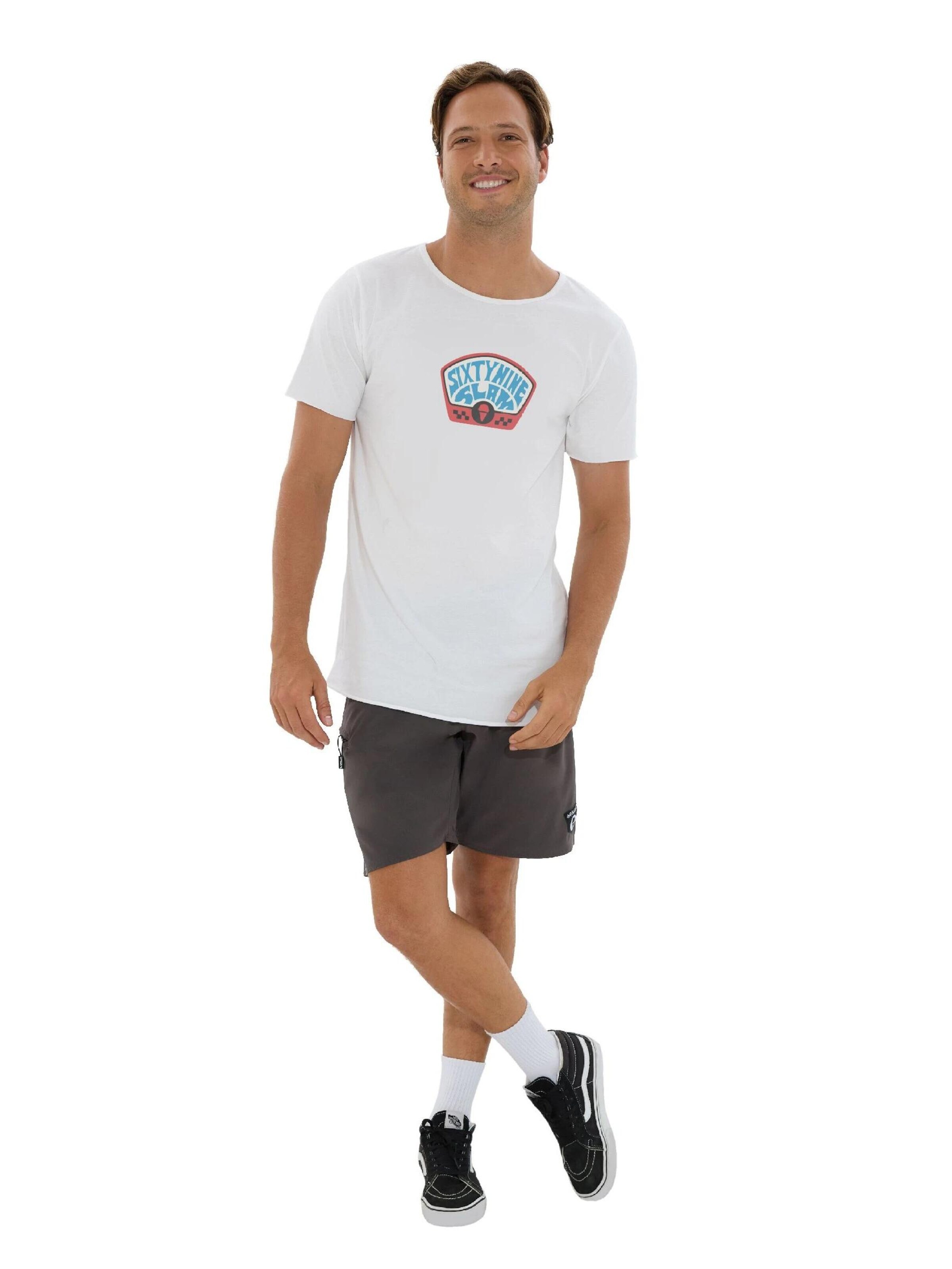 69Slam - Camiseta 'CAMISETA BOXY PLAY LOUD METER' en blanco: frente