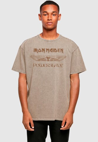 T-Shirt 'Powerslave' Merchcode en marron : devant