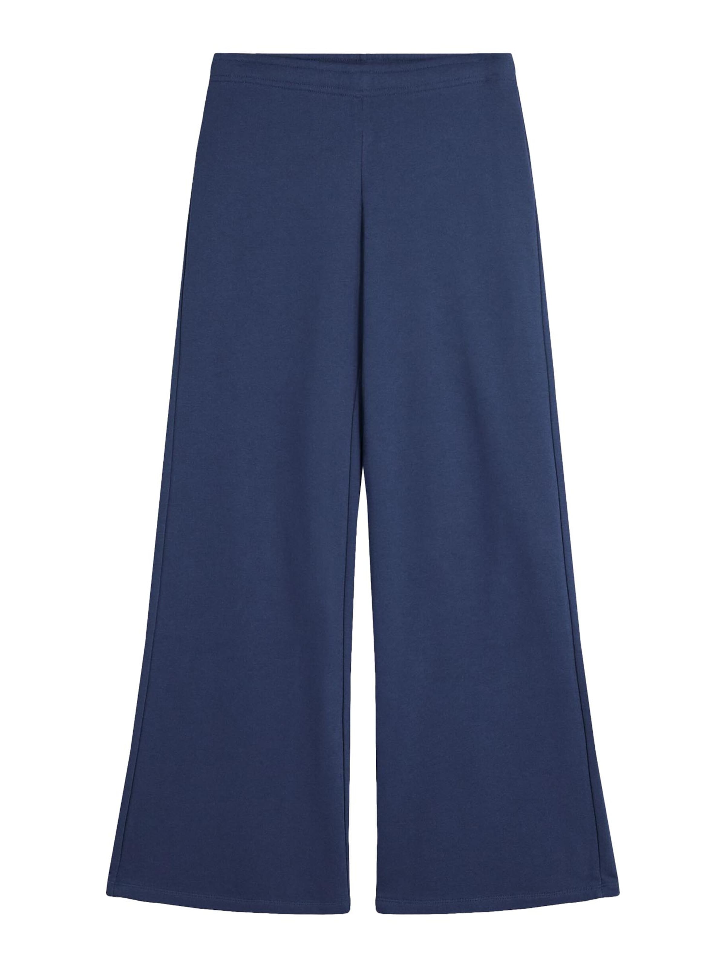 Bershka Široký strih Nohavice - Modrá: predná strana