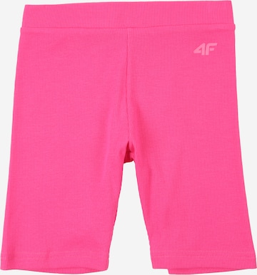 4F Junior Skinny Sportovní kalhoty – pink: přední strana