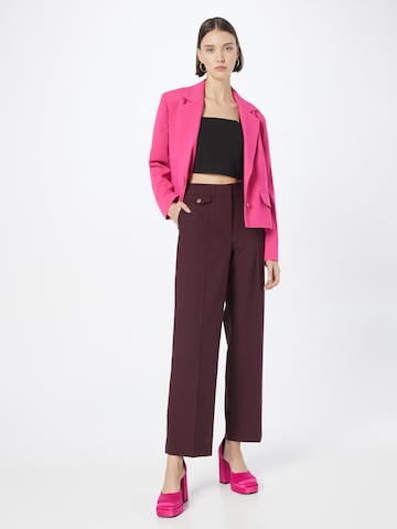 KAREN BY SIMONSEN Loose fit Pleated Pants 'Fydney' in Purple