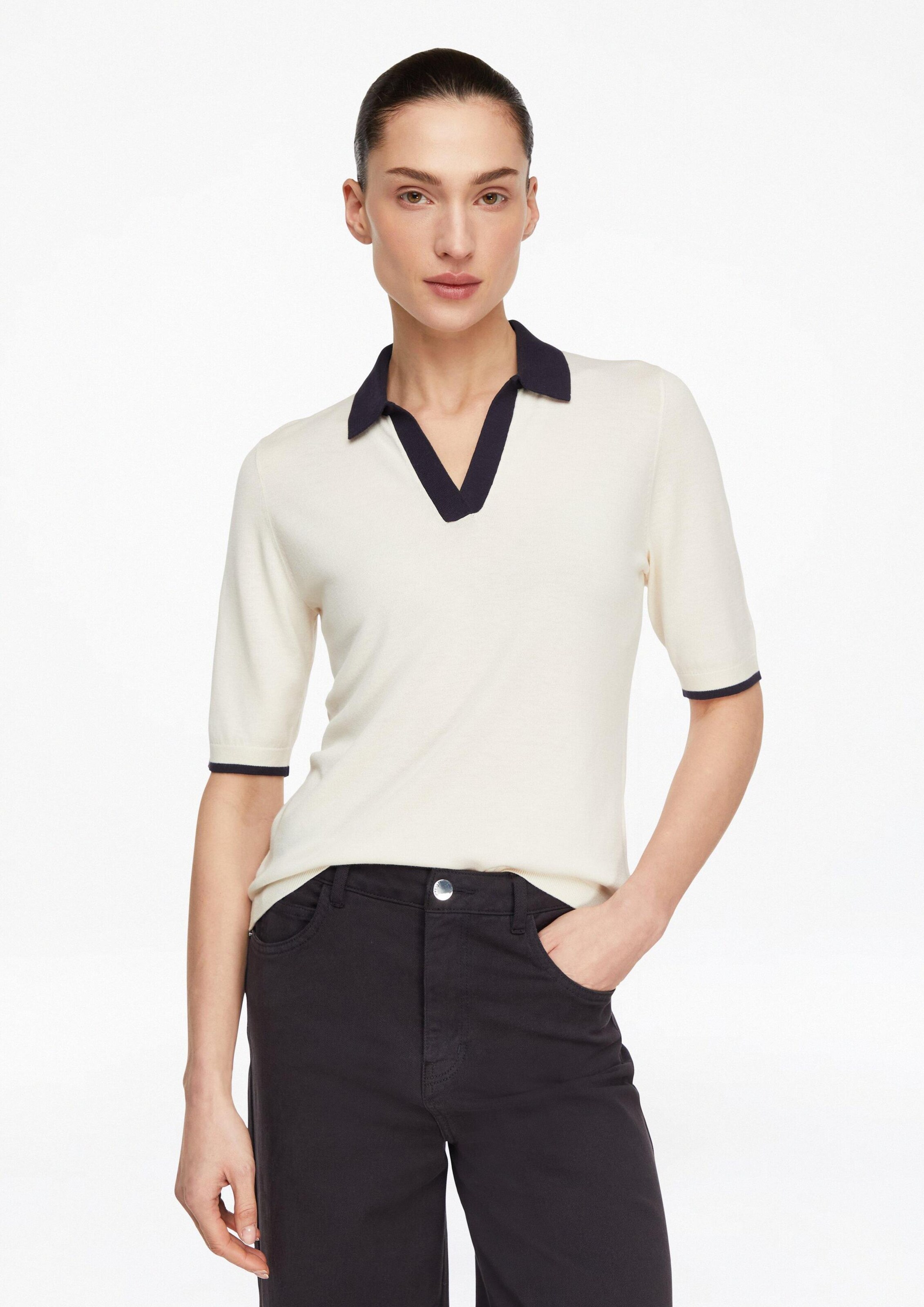 Pull-over COMMA en beige : devant