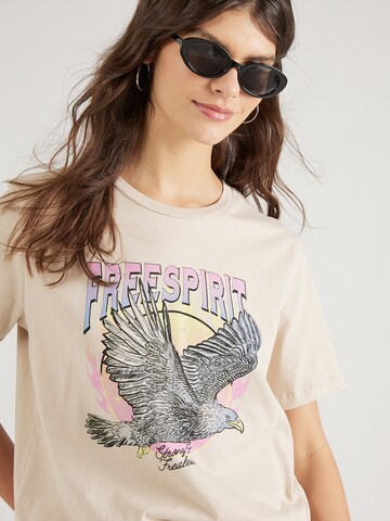 T-shirt 'ROCK' VILA en beige