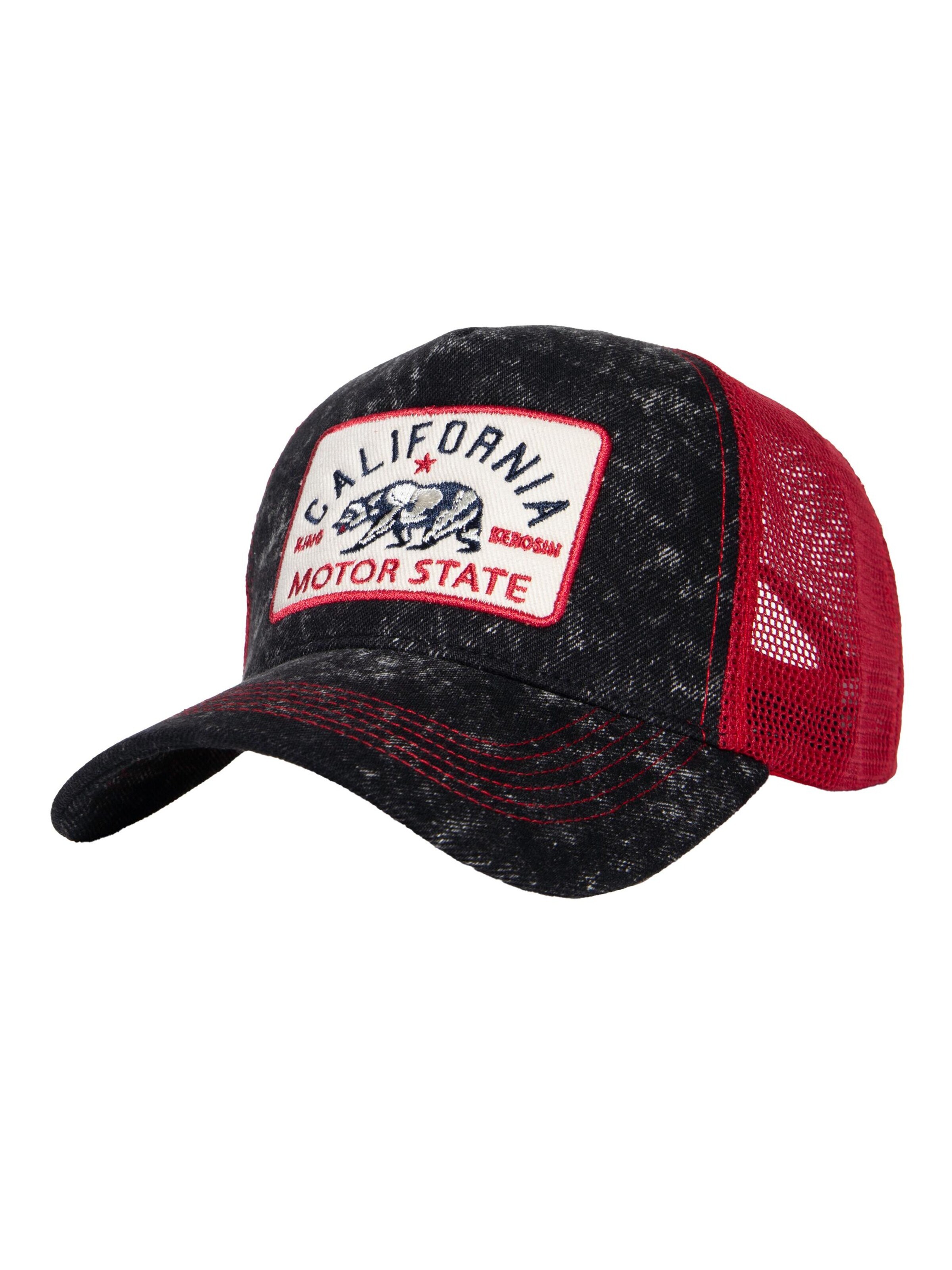 King Kerosin Cap 'California'‌‌‌‌‌‌‌‌ in Schwarz: Vorderseite