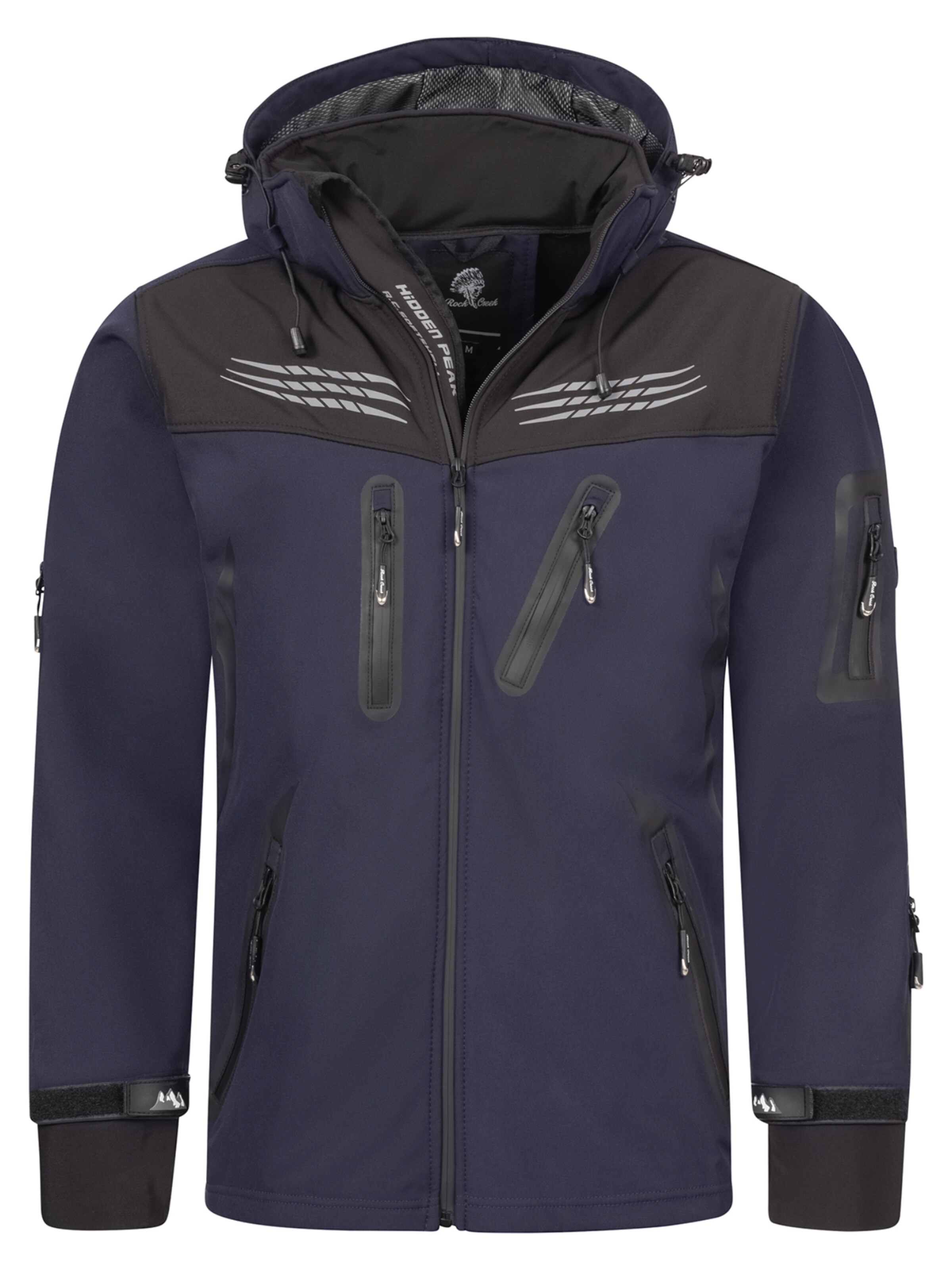 Rock Creek Funktionsjacke in Blau: Vorderseite
