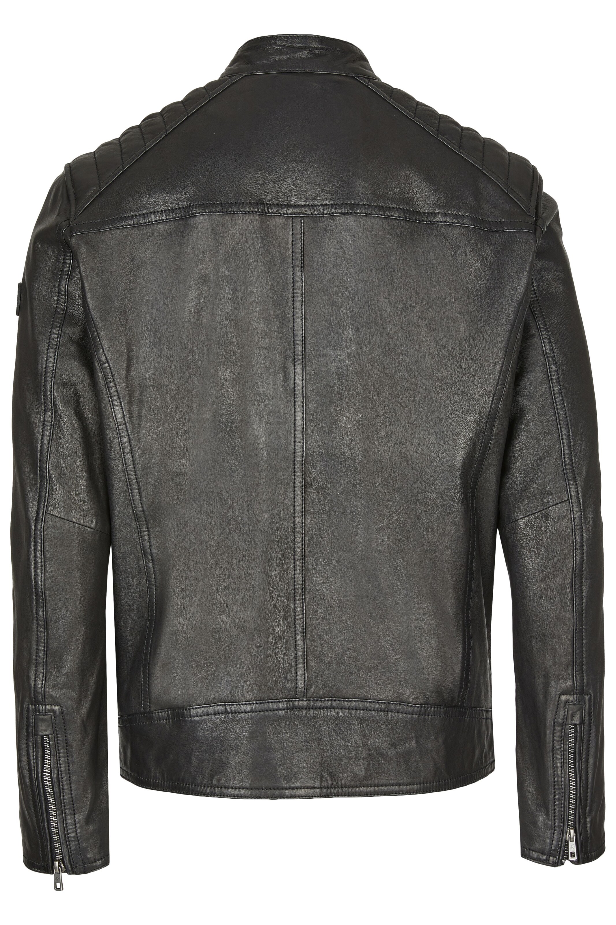 bugatti Lederjacke in Schwarz
