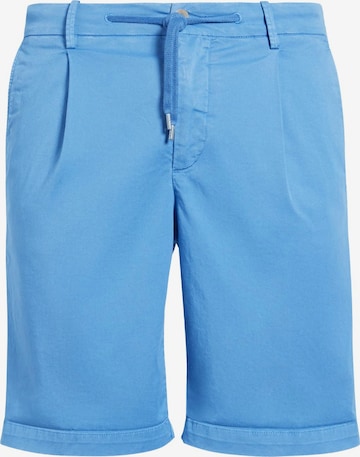 Boggi Milano Pleat-Front Pants in Blue: front