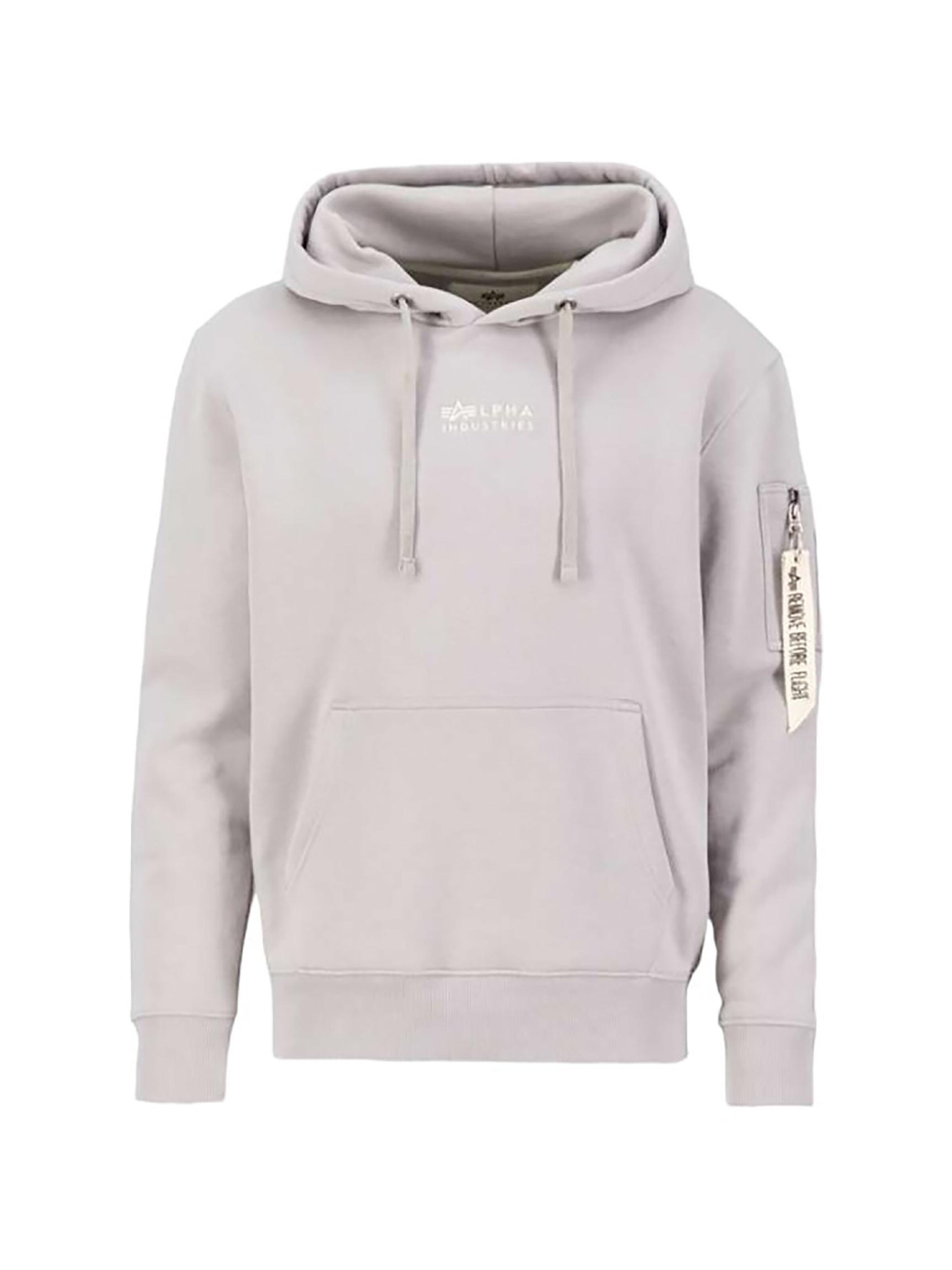 ALPHA INDUSTRIES Sweatshirt 'Organics EMB' in Grey: front