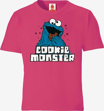 LOGOSHIRT Shirt 'Sesamstraße' in Pink: Vorderseite