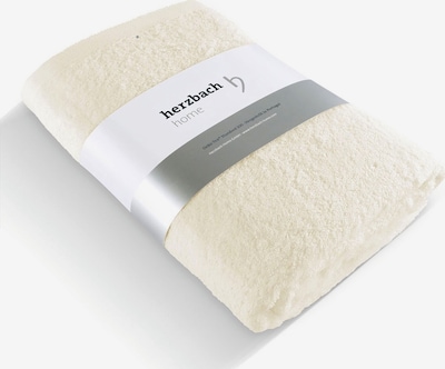 Herzbach home Saunatuch Pura, feingemusterte Bordüre, weich, hochwertig, Flächengewicht 550 gsm in creme, Produktansicht