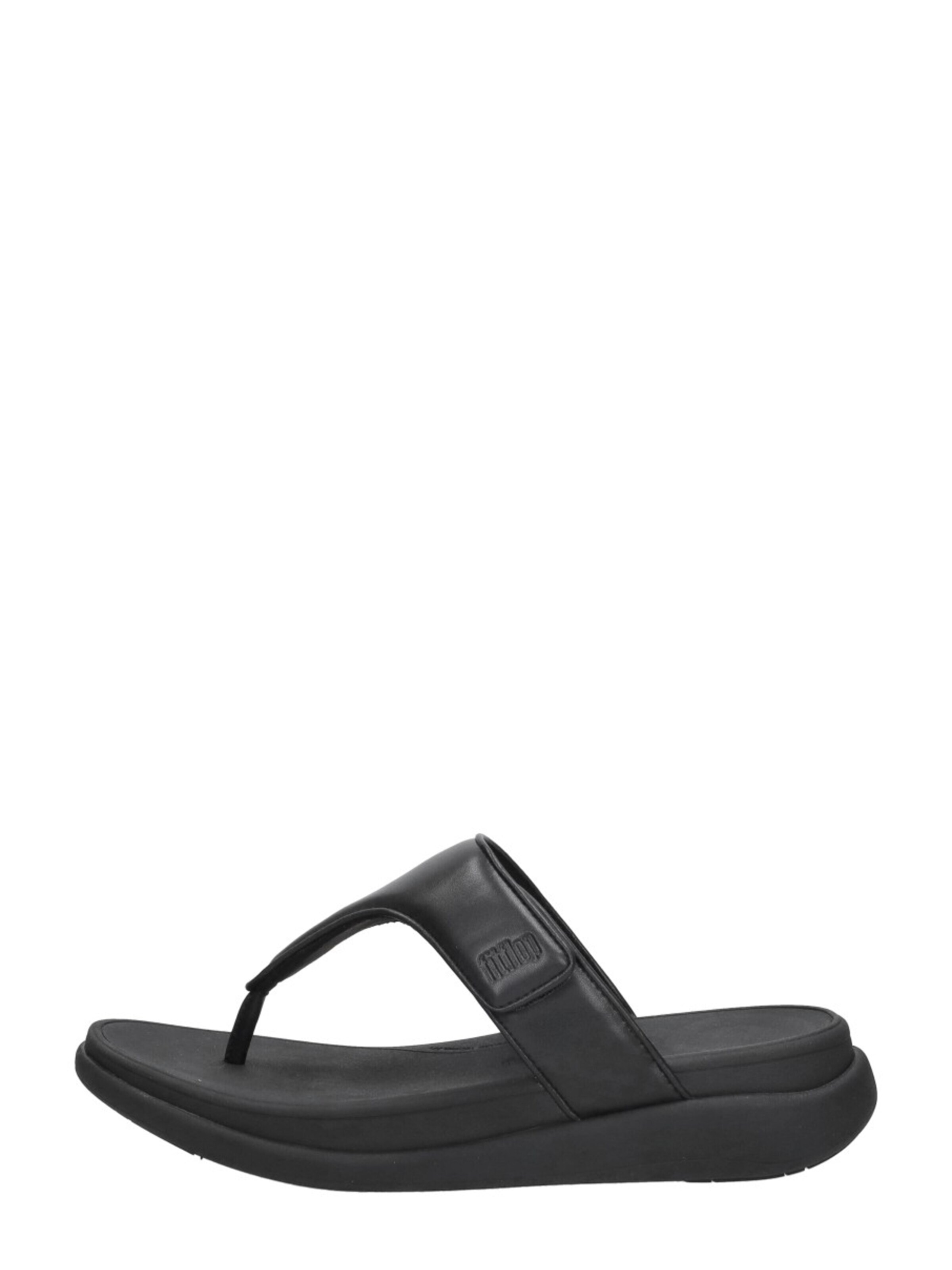 FitFlop Slipper 'F-Mode Go Adjustable Flatform Sandals' in Black: front