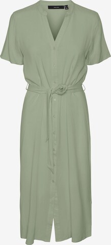 Vero Moda Tall Košilové šaty 'VICA' – zelená: přední strana