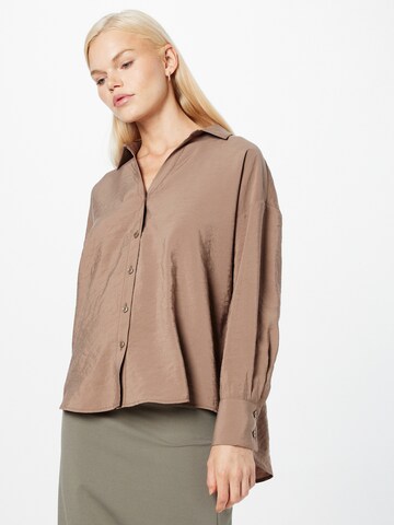 VERO MODA Bluse 'QUEENY' in Braun: predná strana