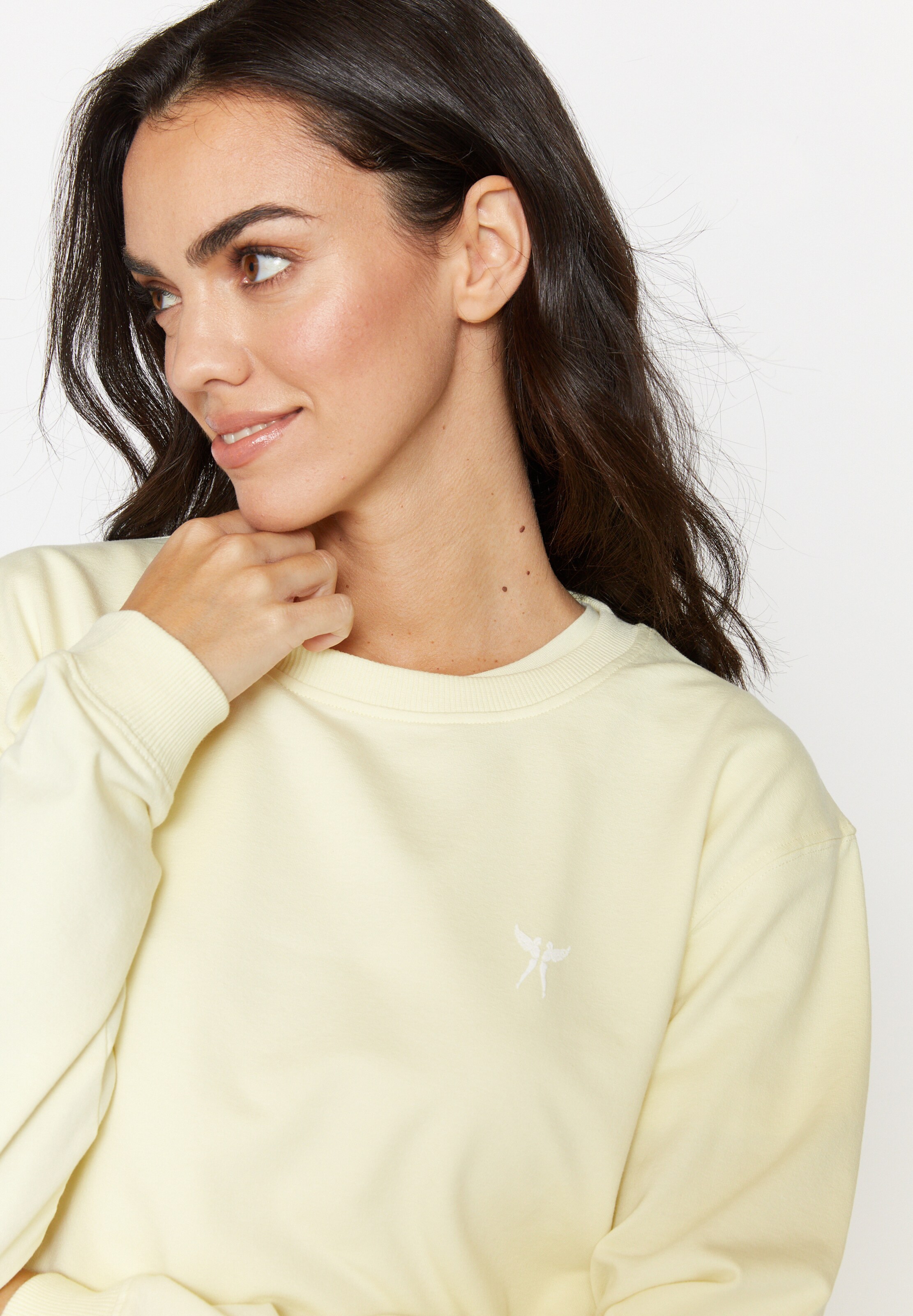 Frauen Sweat Angels Sweatshirt in Pastellgelb - RE79086 Frauen Sweat Angels Sweatshirt in Pastellgelb - RE79086