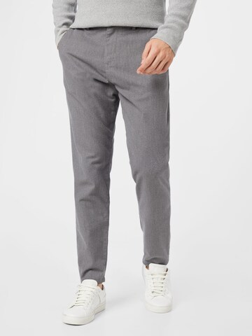 SELECTED HOMME Tapered Chino Pants 'York' in Grey: front
