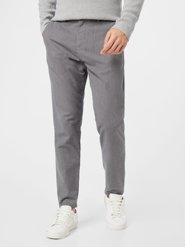 Effilé Pantalon chino 'York' SELECTED HOMME en gris : devant