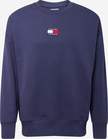 Sweat-shirt Tommy Jeans en bleu : devant