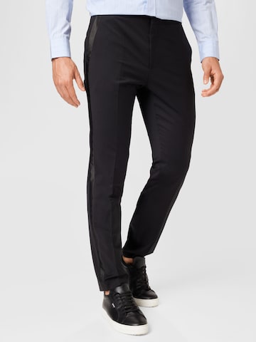 HUGO Regular Pantalon 'Hesten' in Zwart: voorkant