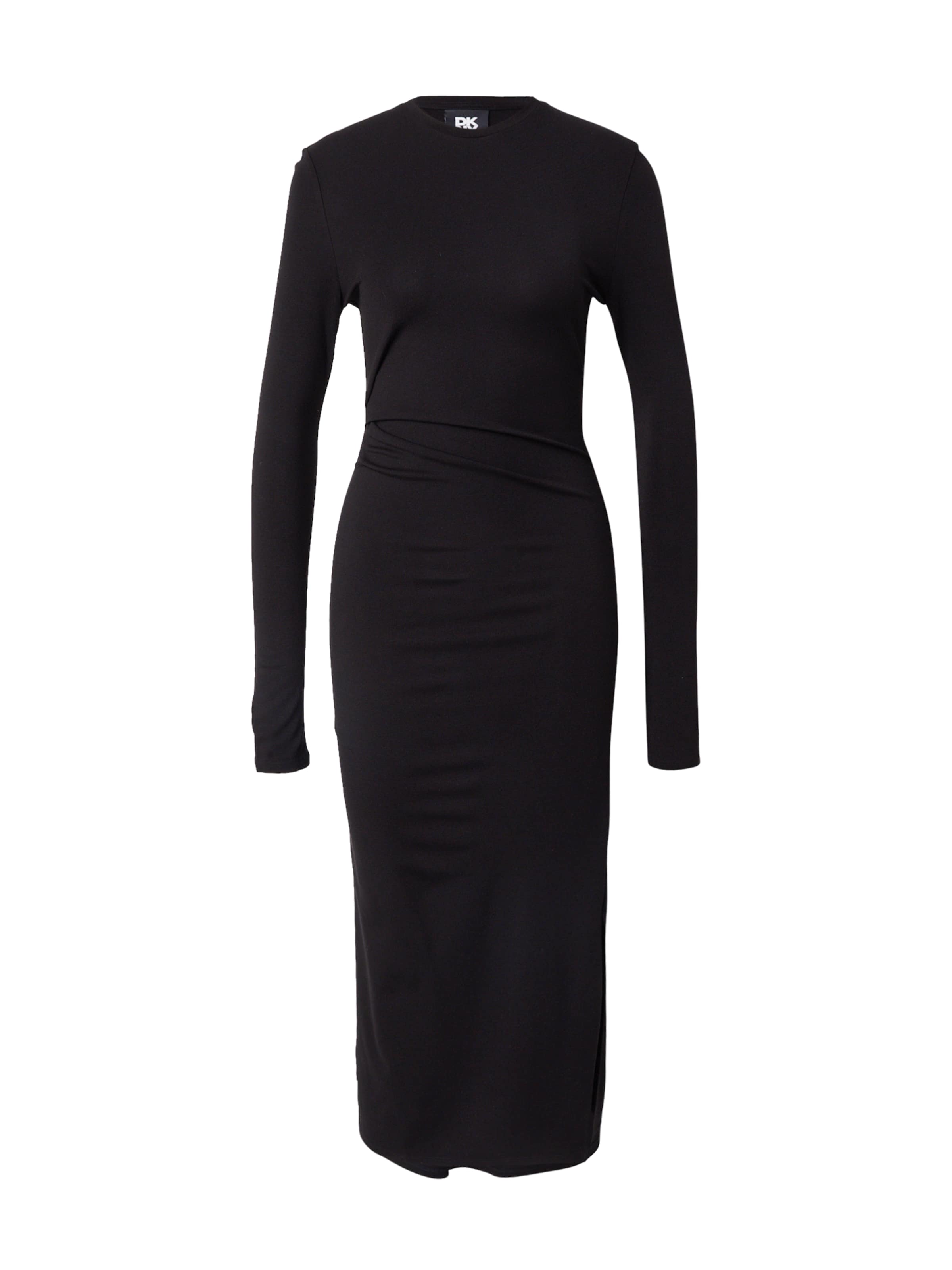 DKNY Плетена рокля в черно: отпред