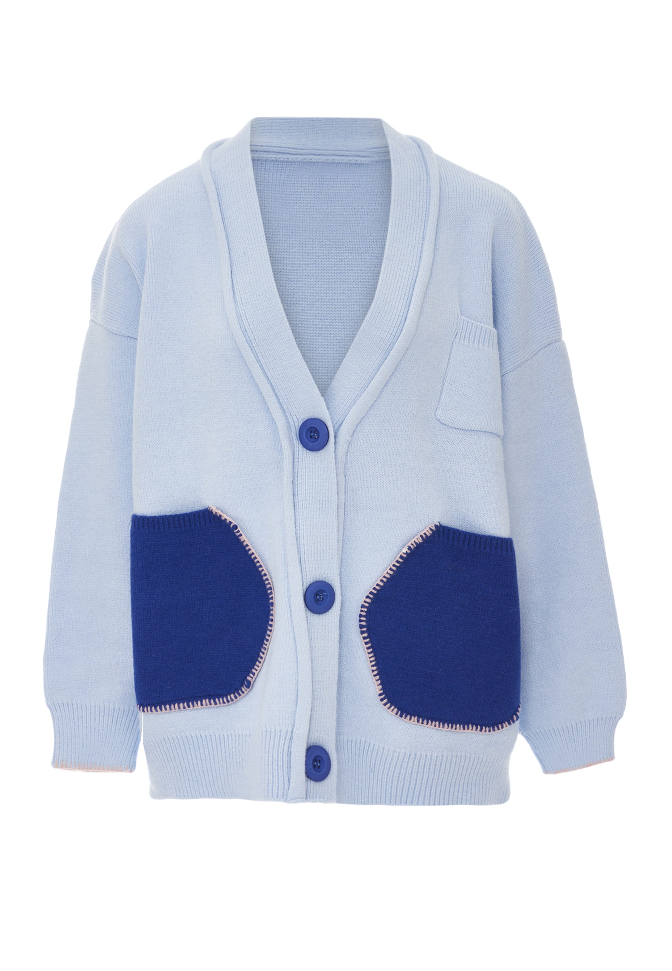 IMMY Knit cardigan in Blue: front