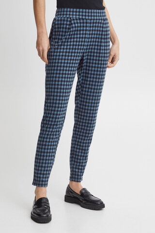 ICHI Slim fit Pants 'KATE' in Blue: front