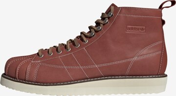 Baskets hautes 'Superstar' ADIDAS ORIGINALS en marron : devant