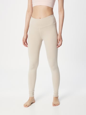 Hey Honey Skinny Workout Pants in Grey: front
