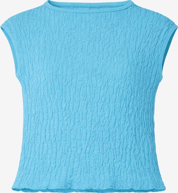 Süel knitwear Sticktop 'Wrinkled Texture' in Blau: Vorderseite