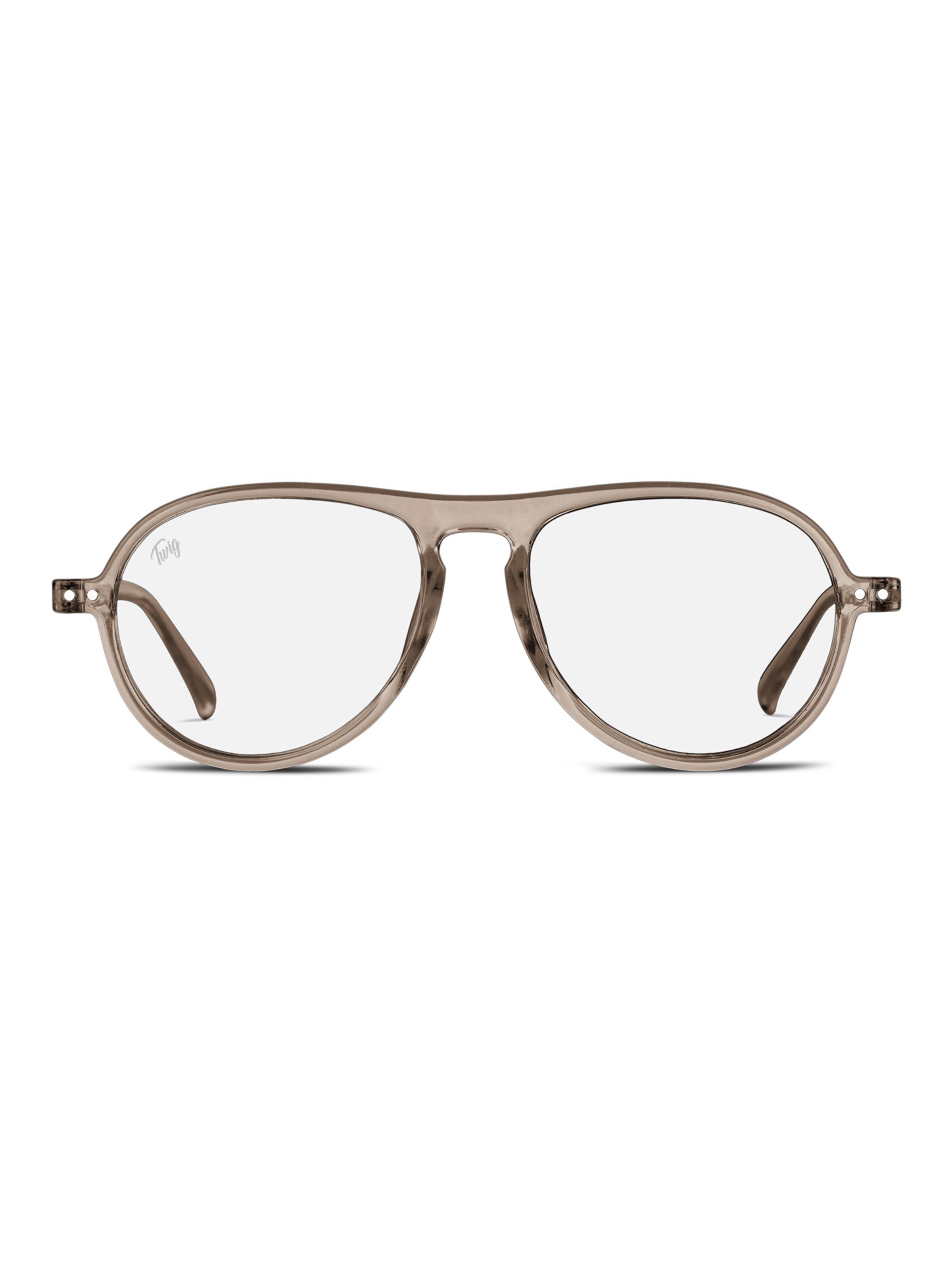 TWIG Concept Milano Glasses 'Thiele BlueLight' in Brown: front