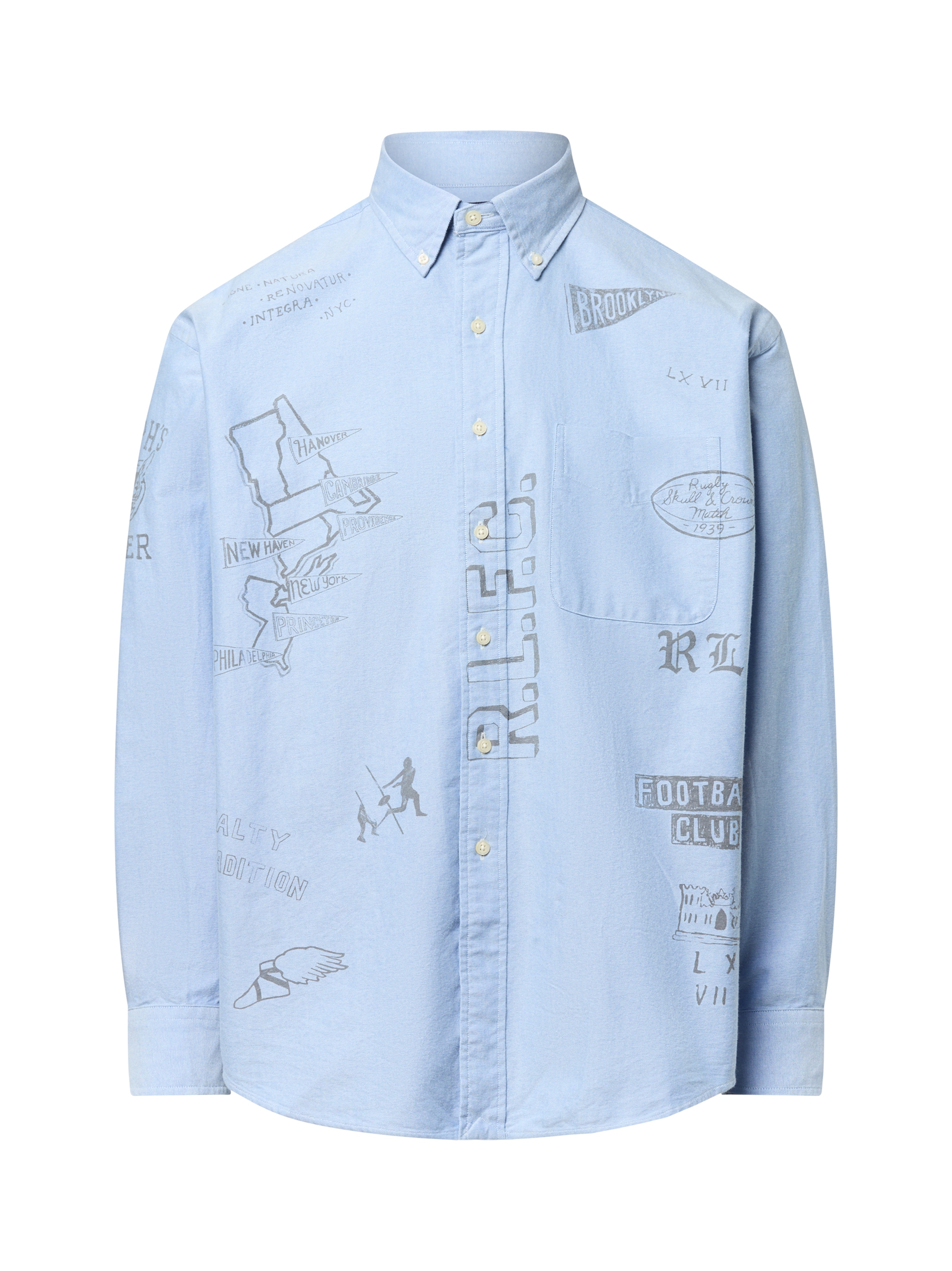 Polo Ralph Lauren Regular fit Overhemd in Blauw: voorkant