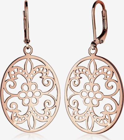 ELLI Boucles d'oreilles 'Ornament' en or rose, Vue avec produit