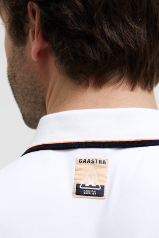 Gaastra Poloshirt Kurzarm mit Artwork und Canvas-Patches in Weiß